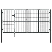Vrtna vrata sa stupovima Čelik 350x120 cm Antracit