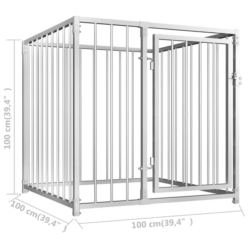 Vanjski kavez za pse 100 x 100 x 100 cm