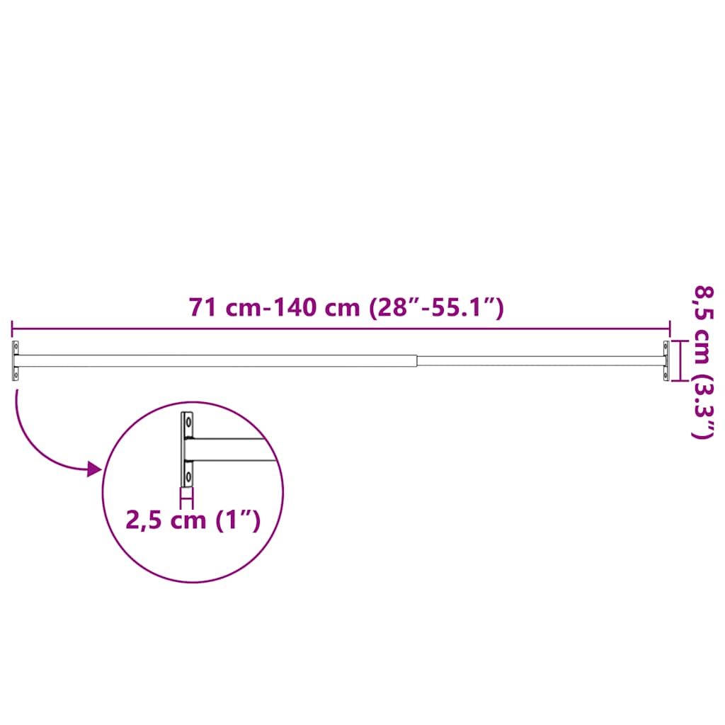 Podesive sigurnosne šipke za prozor 3 kom 710 - 1200 mm