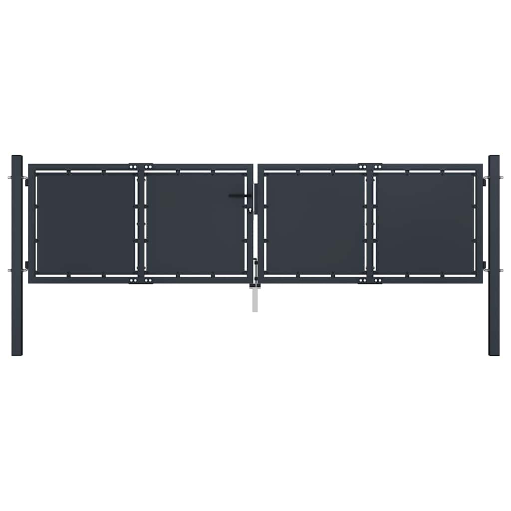 Vrtna vrata Čelik 300x75 cm Antracit