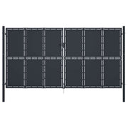 Vrtna vrata Čelik 400x175 cm Antracit