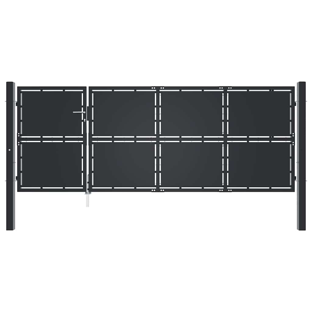 Vrtna vrata Čelik 350x125 cm Antracit