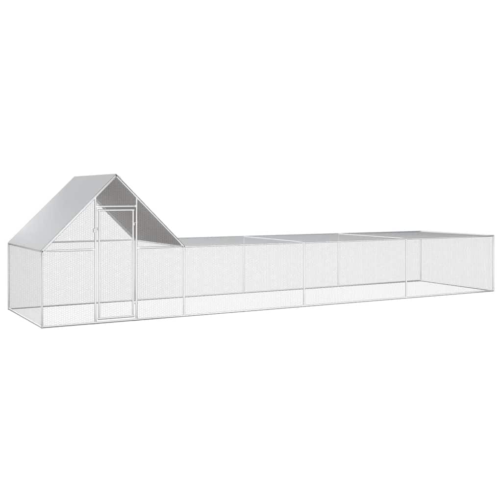 Kokošinjac od pocinčanog čelika 8 x 2 x 2 m