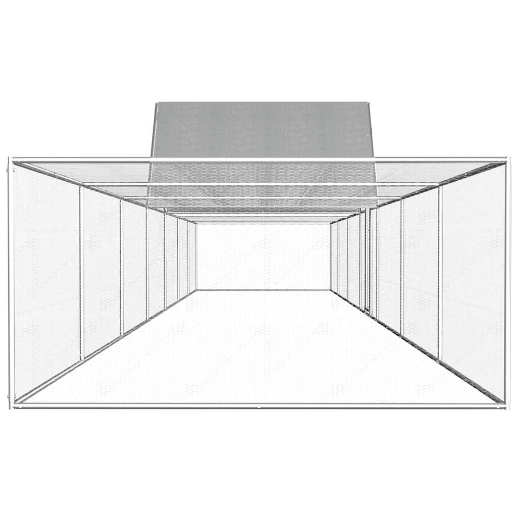Kokošinjac od pocinčanog čelika 14 x 2 x 2 m