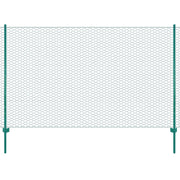 Ograda od žičane mreže sa stupovima čelična 25 x 2 m zelena