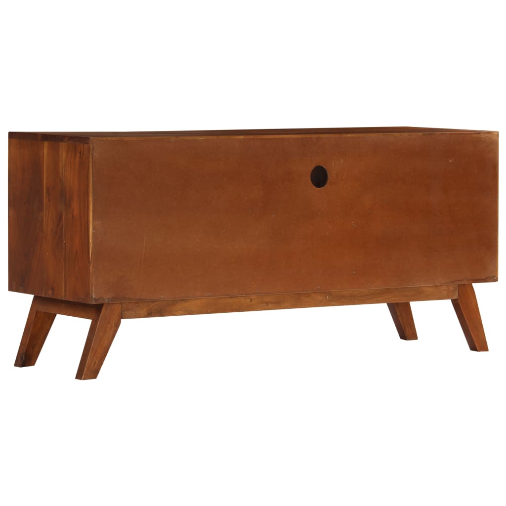 TV ormarić s 3 ladice od masivnog bagremovog drva 110x35x50 cm