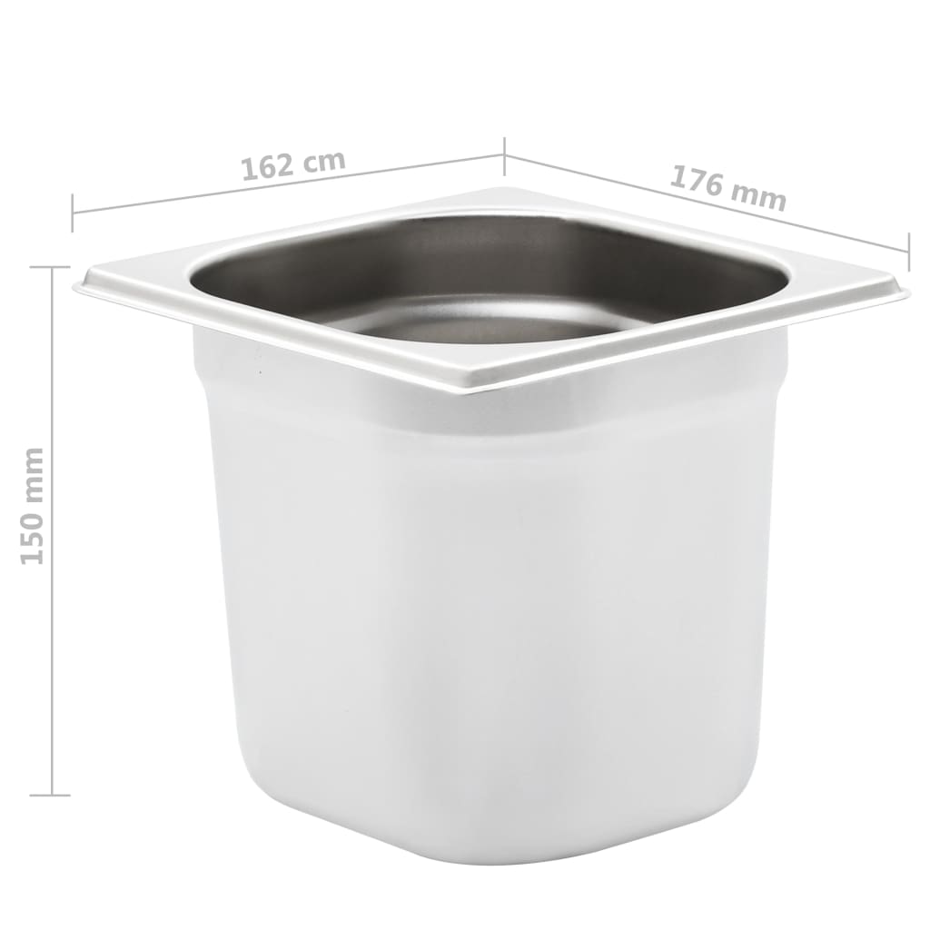 Posude Gastronorm 8 kom GN 1/6 150 mm od nehrđajućeg čelika