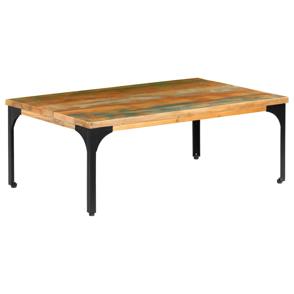 Stolić za kavu od masivnog obnovljenog drva 100 x 60 x 35 cm