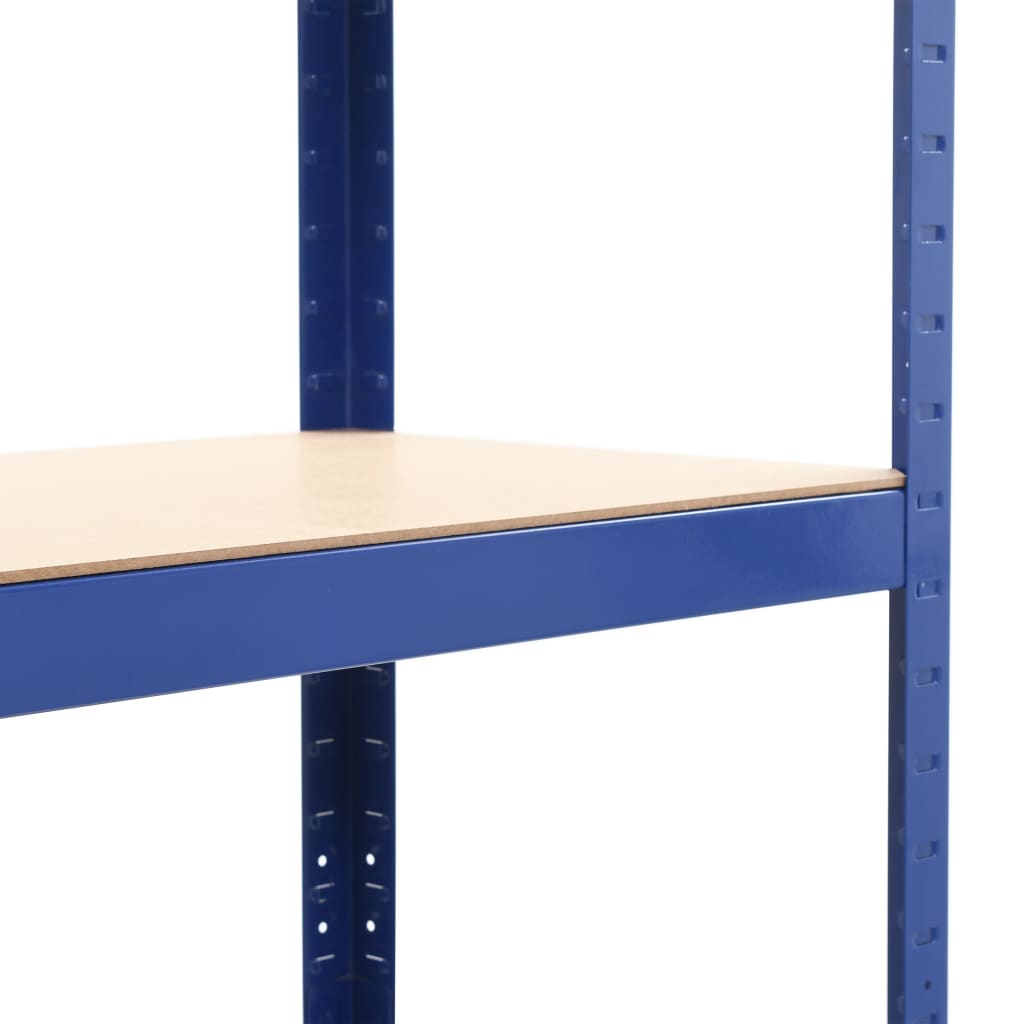 Police za pohranu 2 kom plave 80 x 40 x 160 cm čelik i MDF