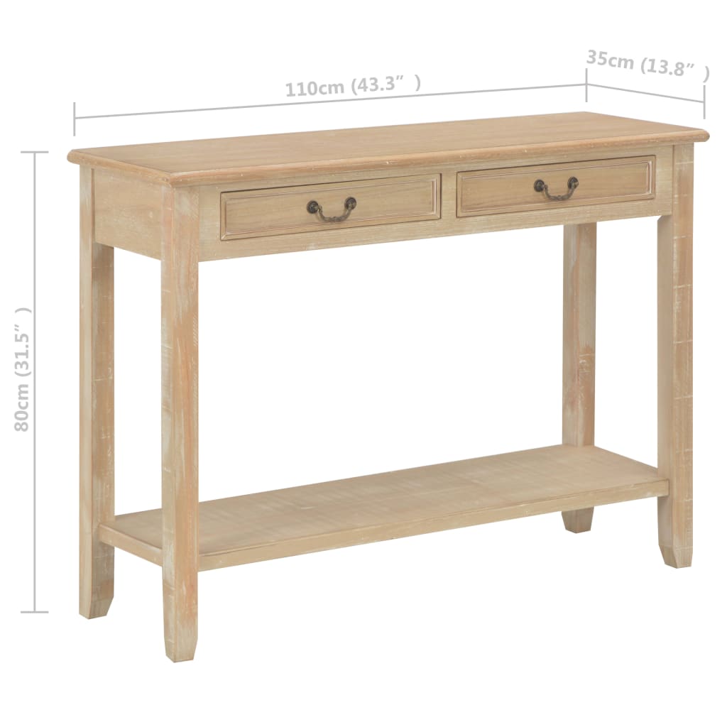 Konzolni stol 110 x 35 x 80 cm drveni