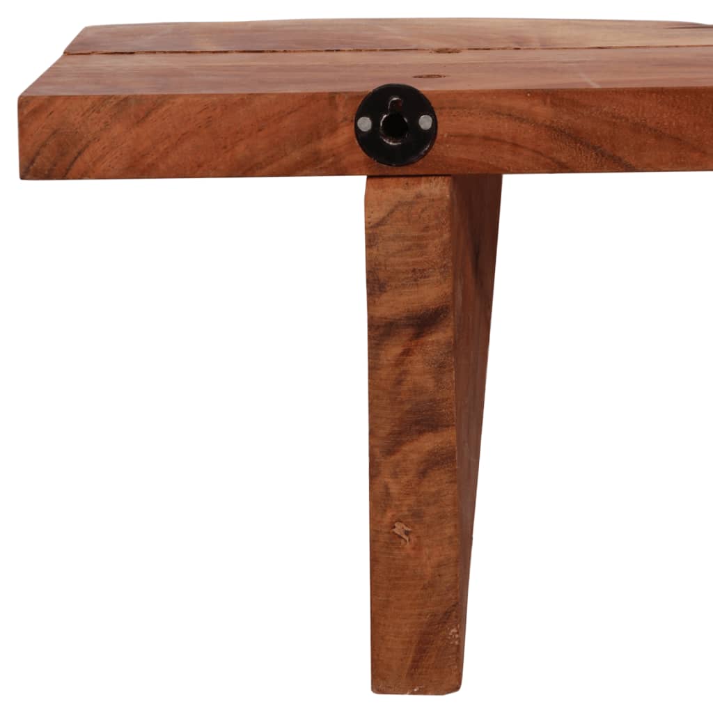 Zidne police od masivnog bagremovog drva 2 kom 90 x 20 x 18 cm