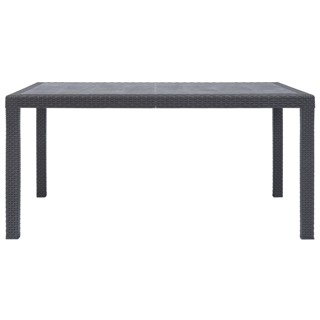 Vrtni stol smeđi 150 x 90 x 72 cm plastika s izgledom ratana