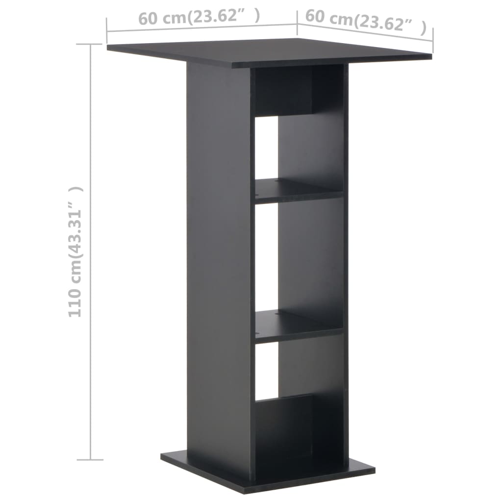 Barski stol crni 60 x 60 x 110 cm