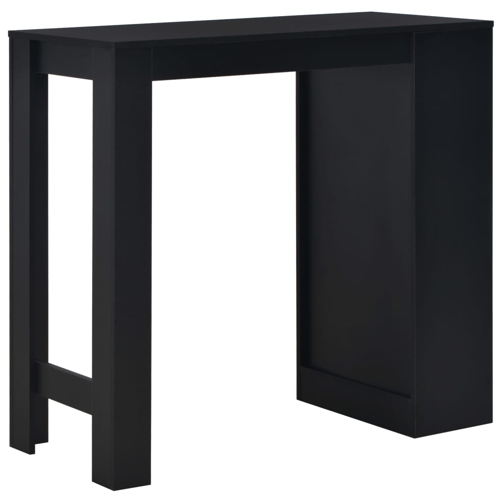 Barski stol s policom crni 110 x 50 x 103 cm