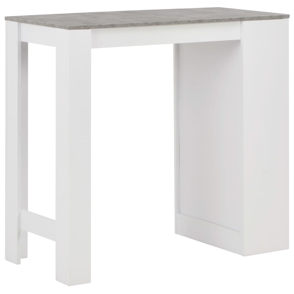 Barski stol s policom bijeli 110 x 50 x 103 cm