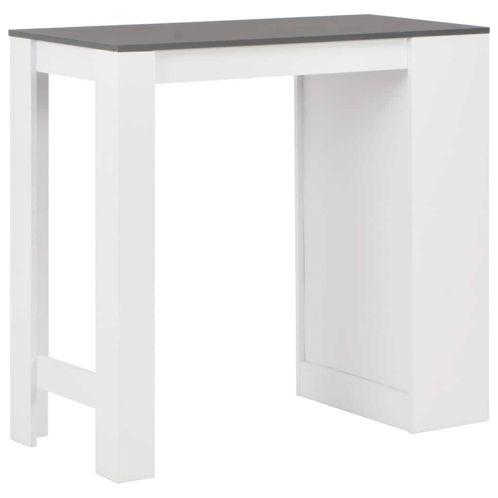 Barski stol s policom bijeli 110 x 50 x 103 cm