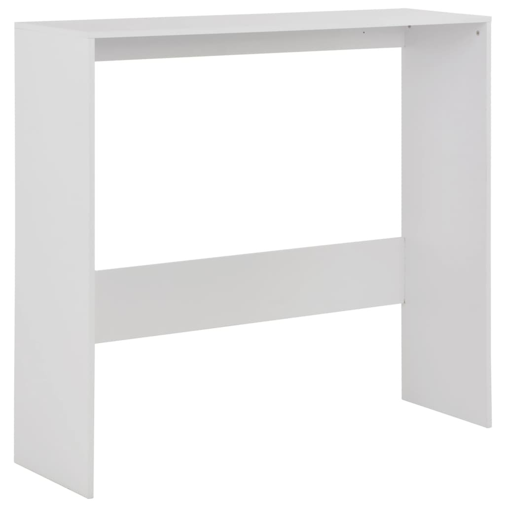 Barski stol s 2 stolne ploče bijeli 130 x 40 x 120 cm