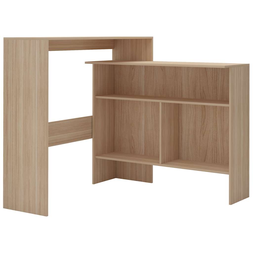 Barski stol s 2 stolne ploče boja hrasta 130 x 40 x 120 cm