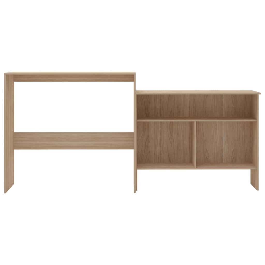 Barski stol s 2 stolne ploče boja hrasta 130 x 40 x 120 cm