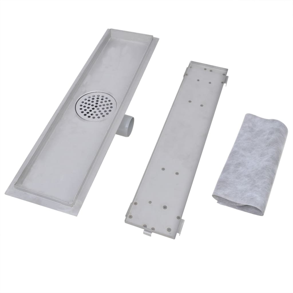 Linearni odvod za tuš 2 kom 530 x 140 mm od nehrđajućeg čelika