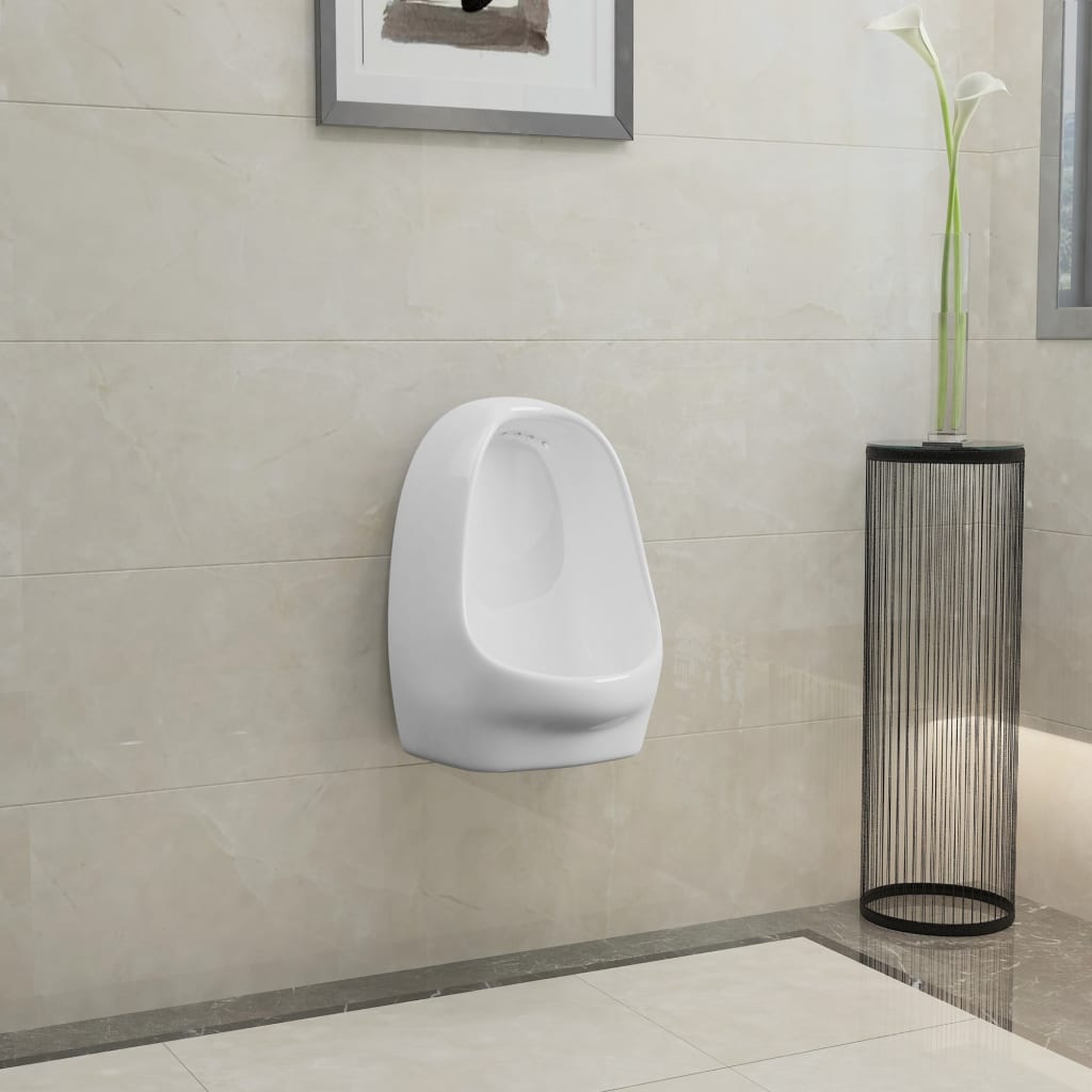 Zidni pisoar s ventilom za ispiranje keramički bijeli