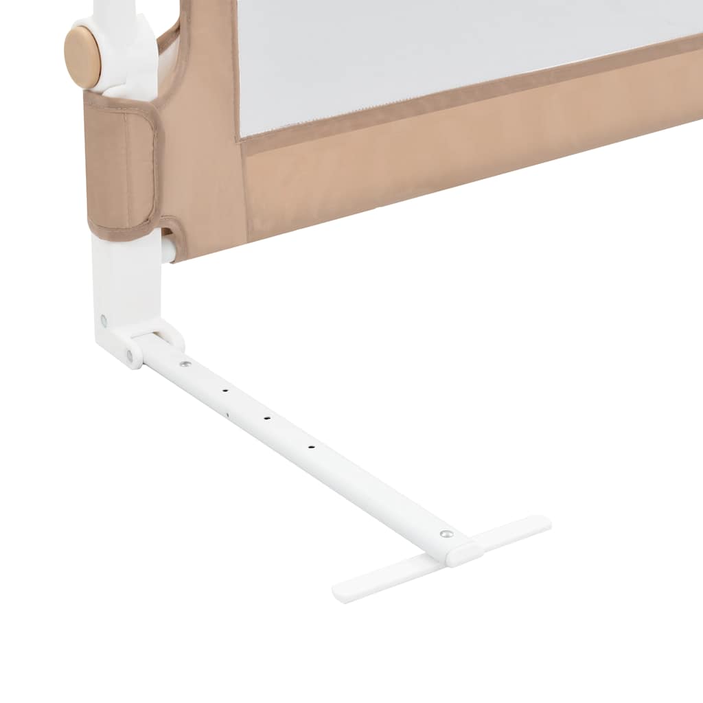 Sigurnosna ogradica za dječji krevet bež 102 x 42 cm poliester