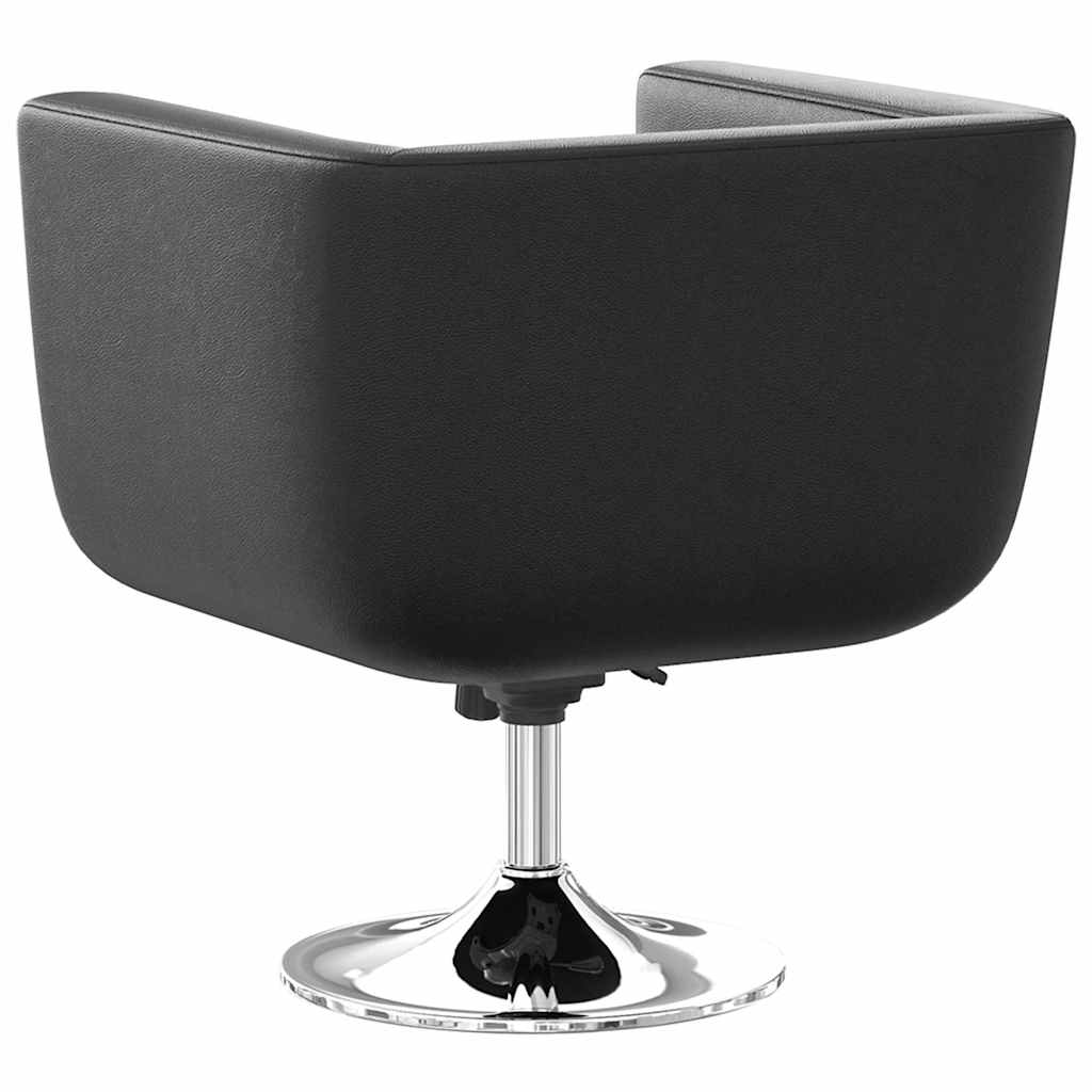 Barska stolica od umjetne kože crna