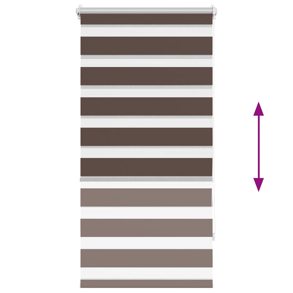 Zebra zavjesa 80,9x150 cm Širina tkanine 76,7 cm boje kave