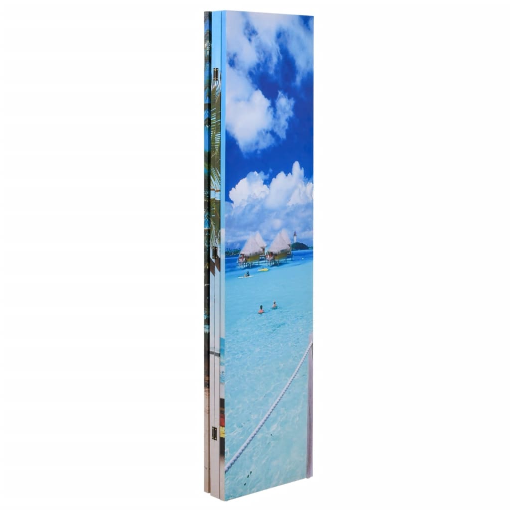 Sklopiva sobna pregrada s uzorkom plaže 160 x 170 cm