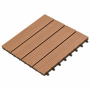 Pločice za decking 11 pcs Smeđa 30 x 30 cm Drvoplastična smjesa