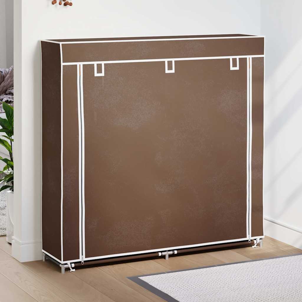 Ormarić za Cipele s Pokrovom od Tekstila 115 x 28 x 110 cm Smeđi