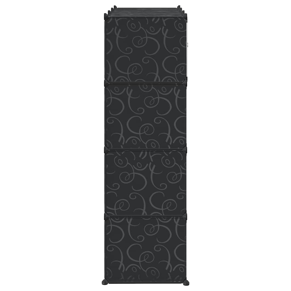 Modularni ormar s 9 odjeljaka 109x36,5x143 cm crno-bijeli