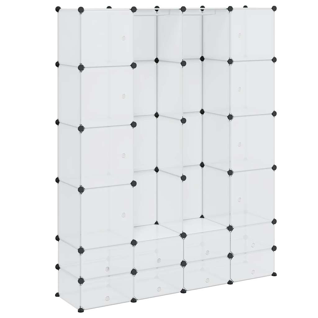 Modularni ormarić s 18 pretinaca bijeli 37 x 146 x 180,5 cm