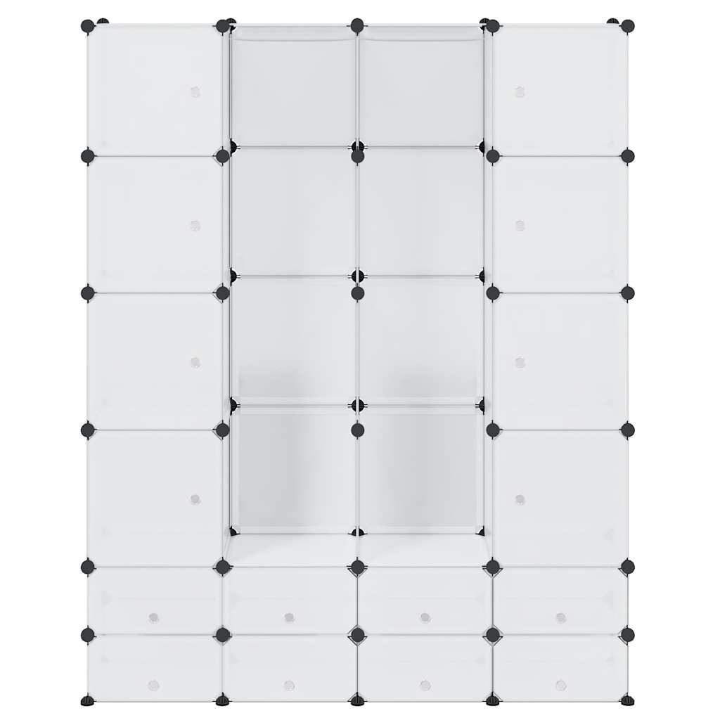 Modularni ormarić s 18 pretinaca bijeli 37 x 146 x 180,5 cm