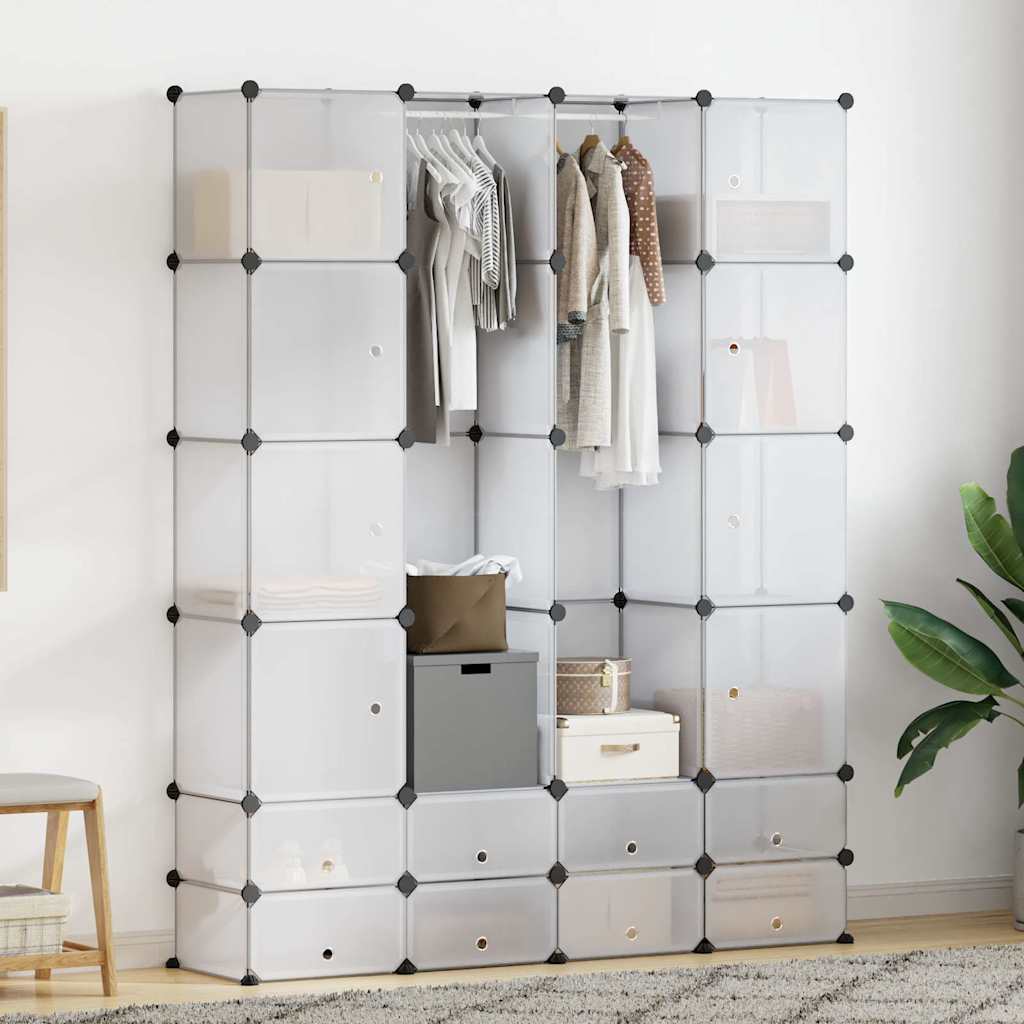 Modularni ormarić s 18 pretinaca bijeli 37 x 146 x 180,5 cm