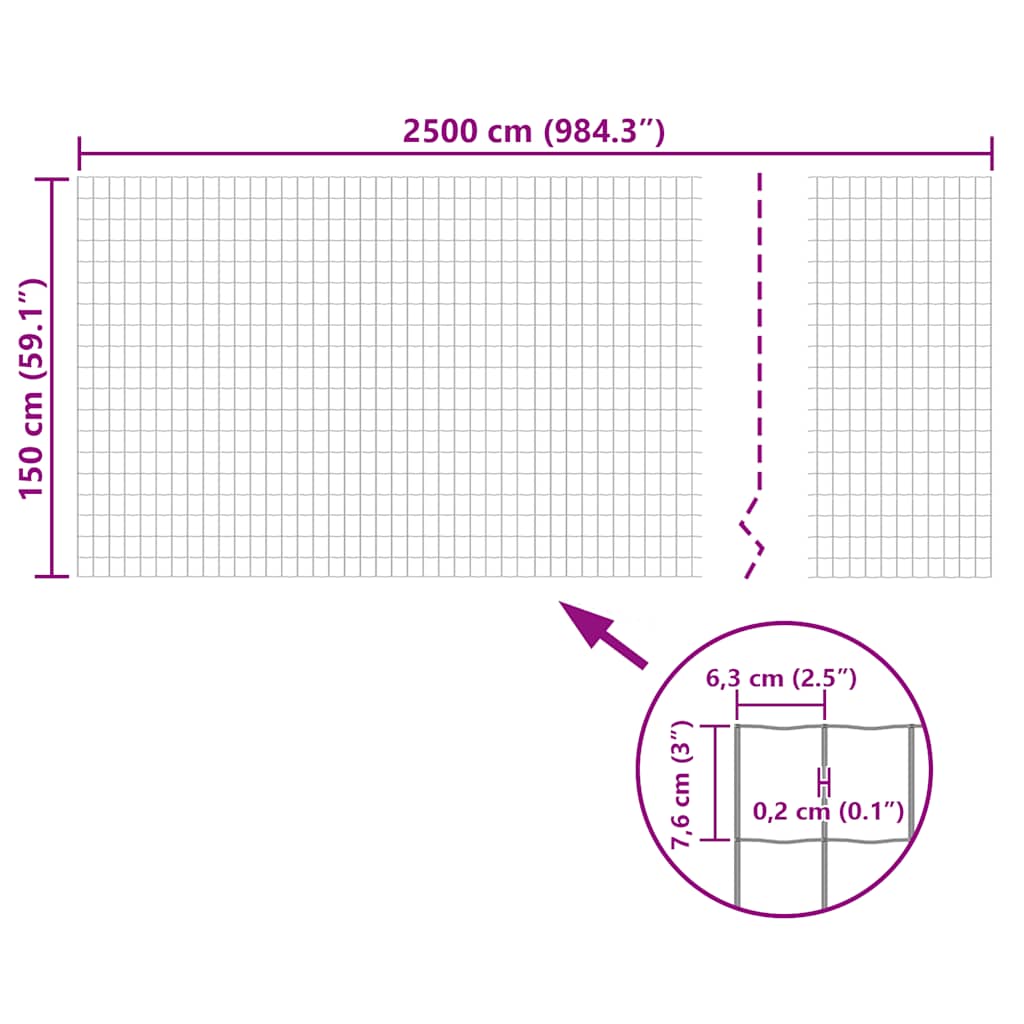 Euro ograda čelična 25 x 1,5 m zelena
