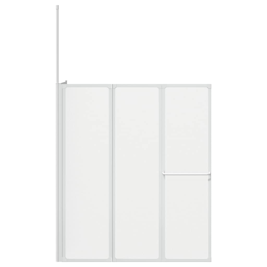 Zaslon za tuš-kadu L-oblika 70 x 120 x 137 cm 4 panela sklopivi