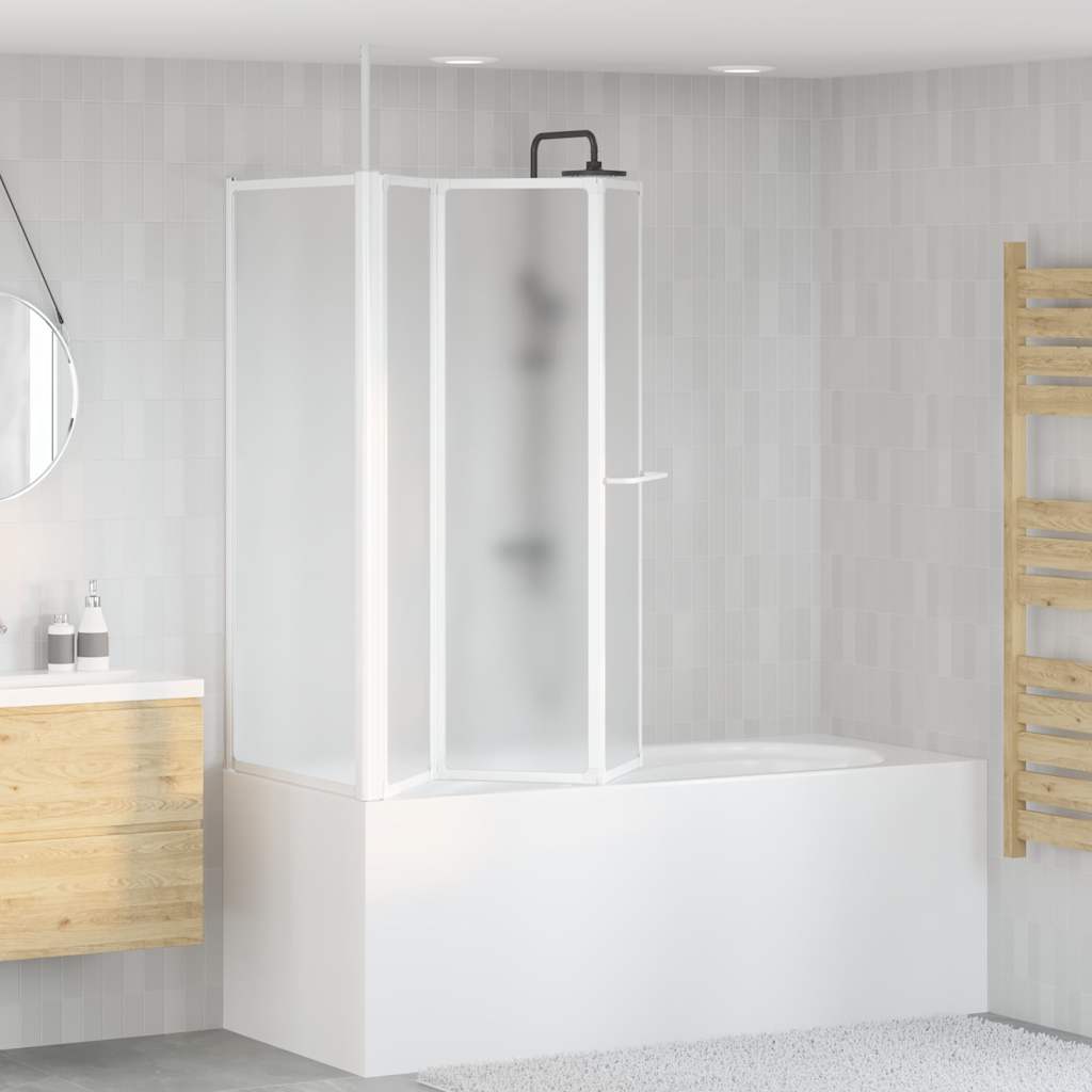 Zaslon za tuš-kadu L-oblika 70 x 120 x 137 cm 4 panela sklopivi