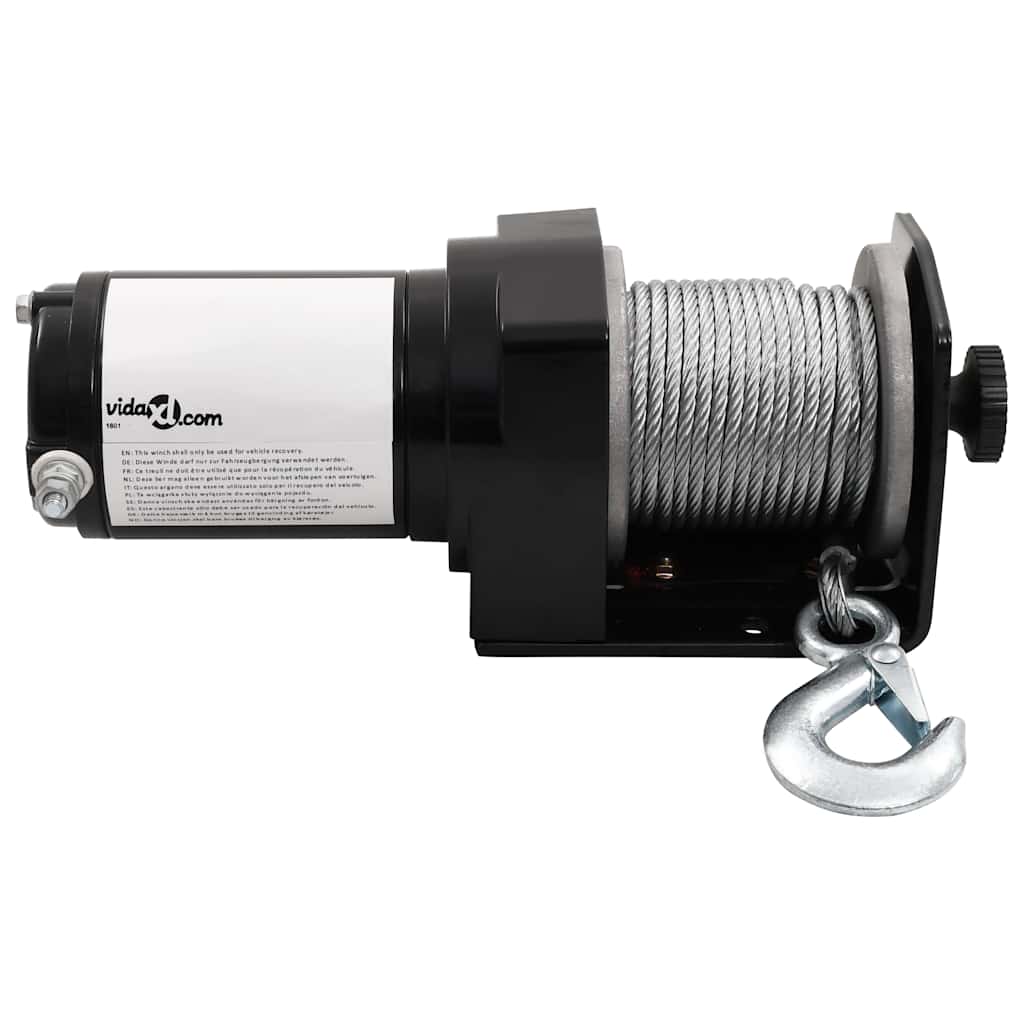 12V Eelektrično Vitlo 1360 kg s Pločom za Montažu