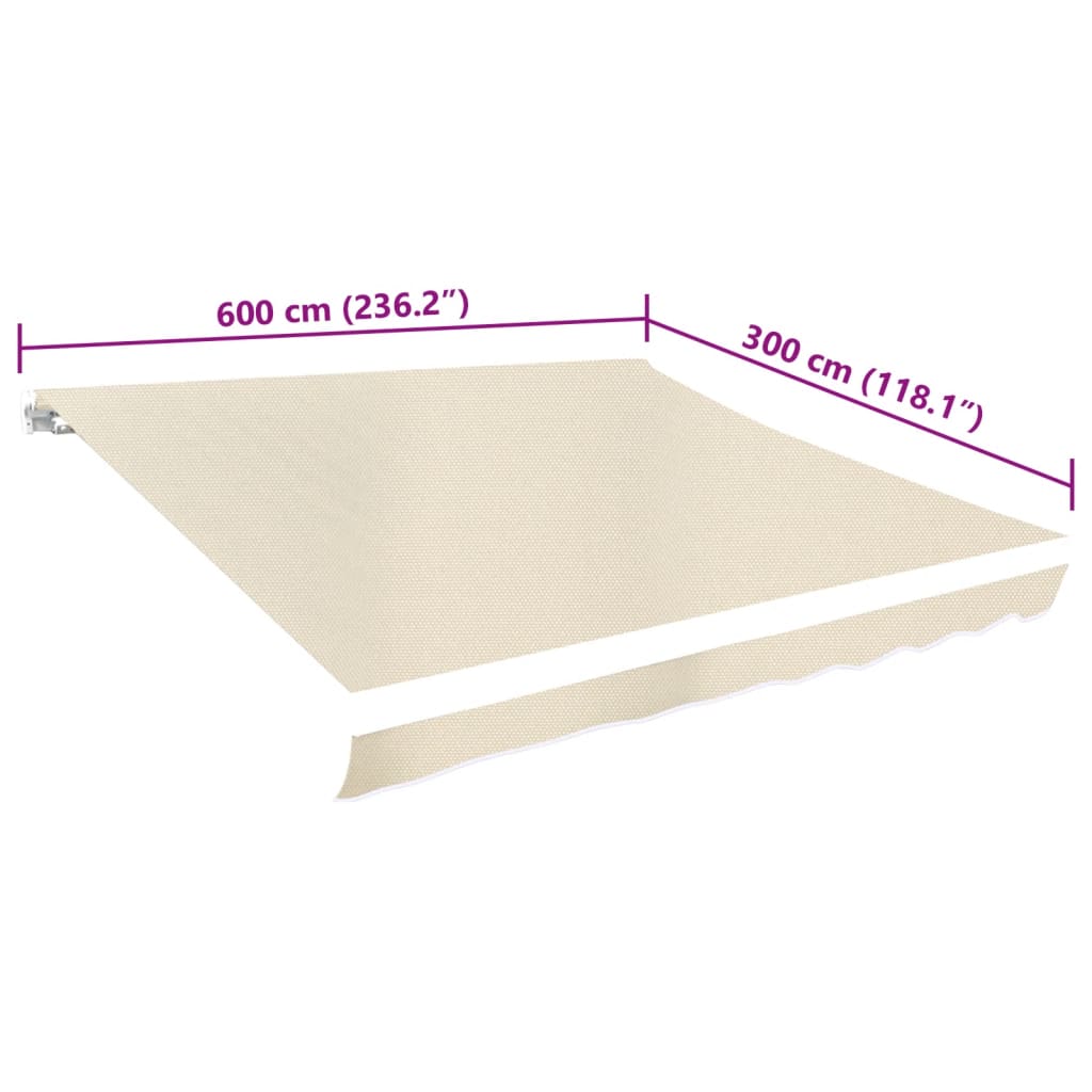 Platno za tendu krem 6 x 3 m (okvir nije uključen)