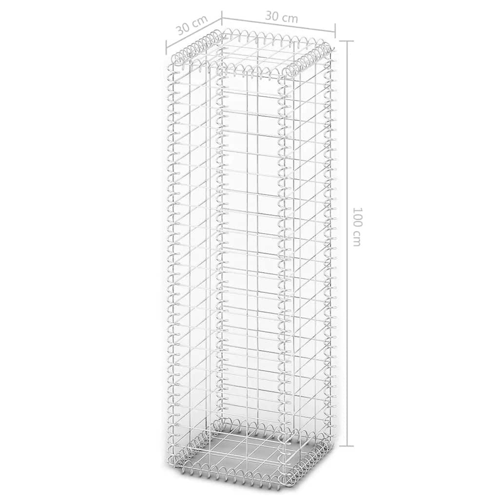 Gabionska košara s poklopcima od pocinčane žice 100 x 30 x 30 cm