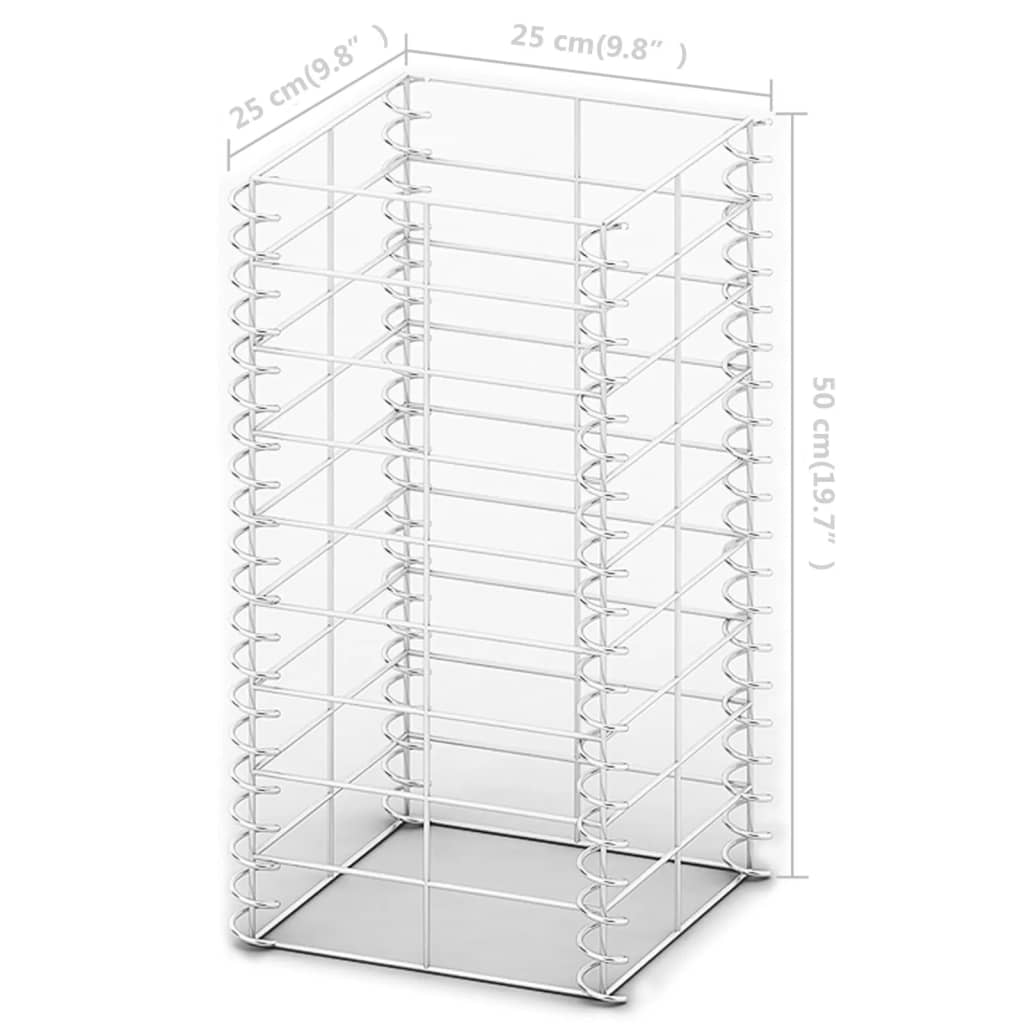 Set gabiona 3 kom od pocinčane žice 25 x 25 x 50 cm