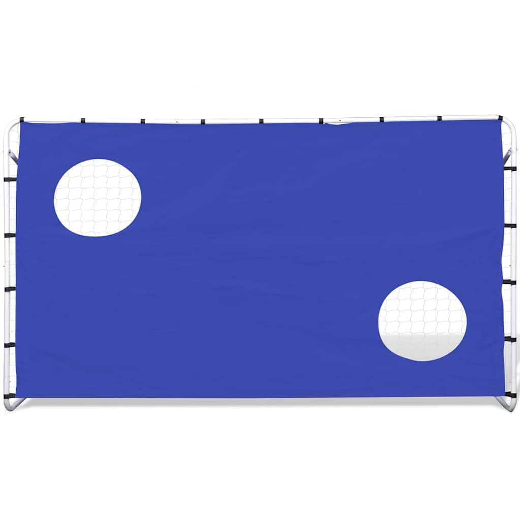 Nogometni gol sa zidom za ciljanje čelični 240 x 92 x 150 cm