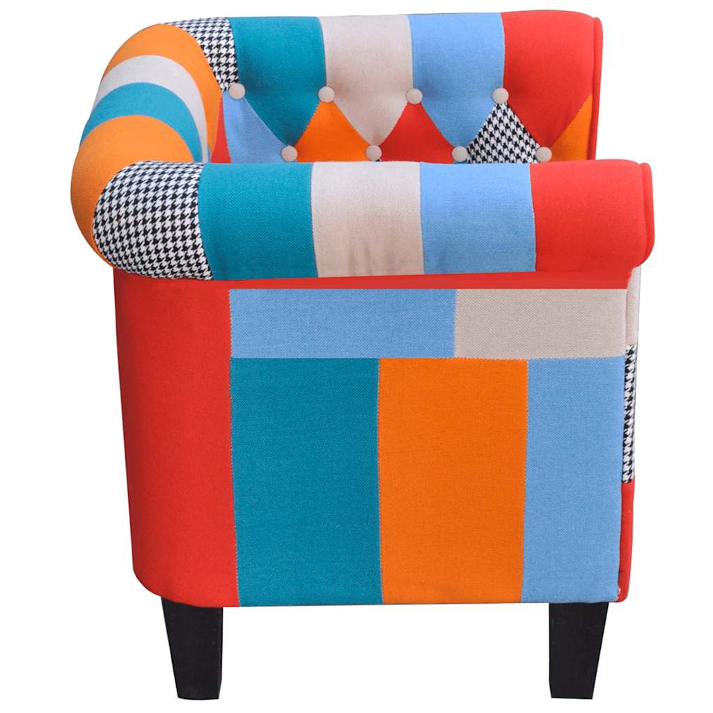 Fotelja s Patchwork Dizajnom Tkanina