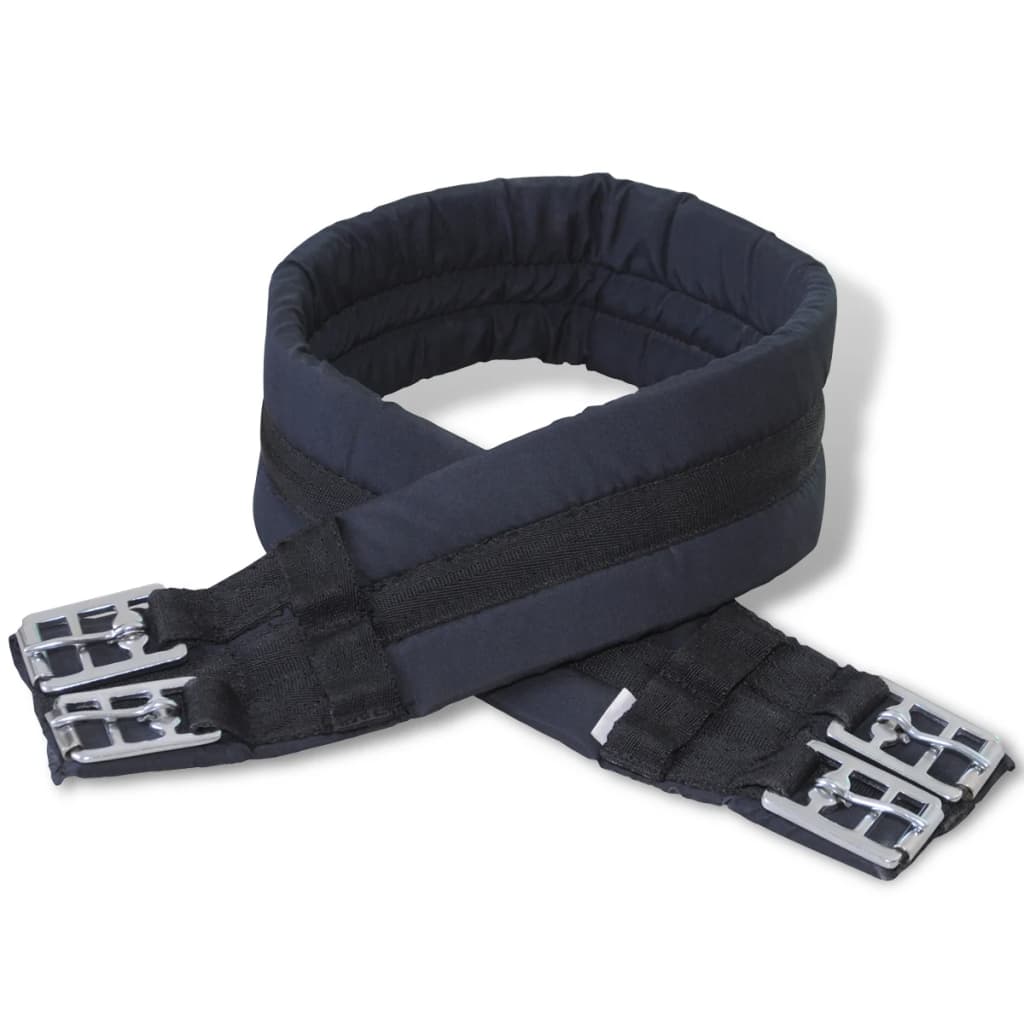 Sedlo za Jahanje Komplet 17,5 " od Prave Kože Crno 12 cm 5 u 1