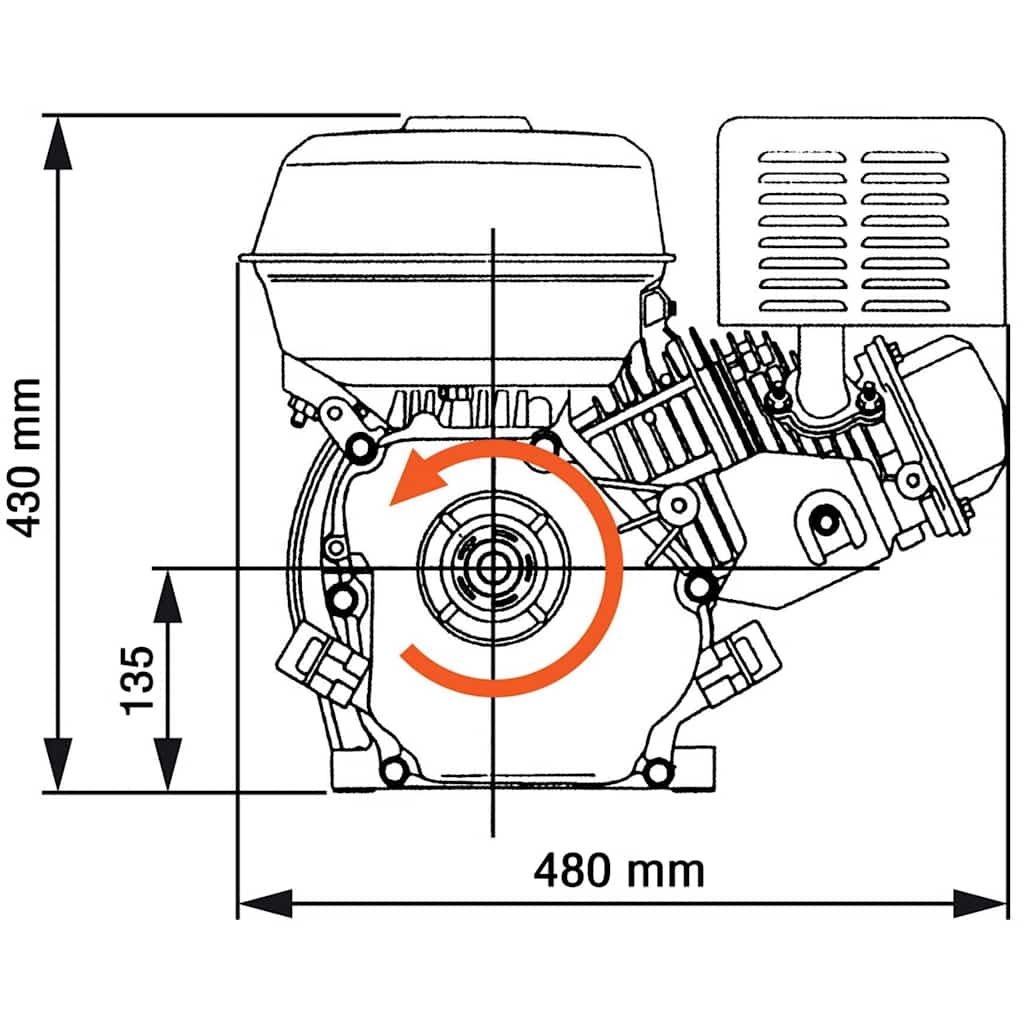 Benzinski motor 15 KS 11 kW crni