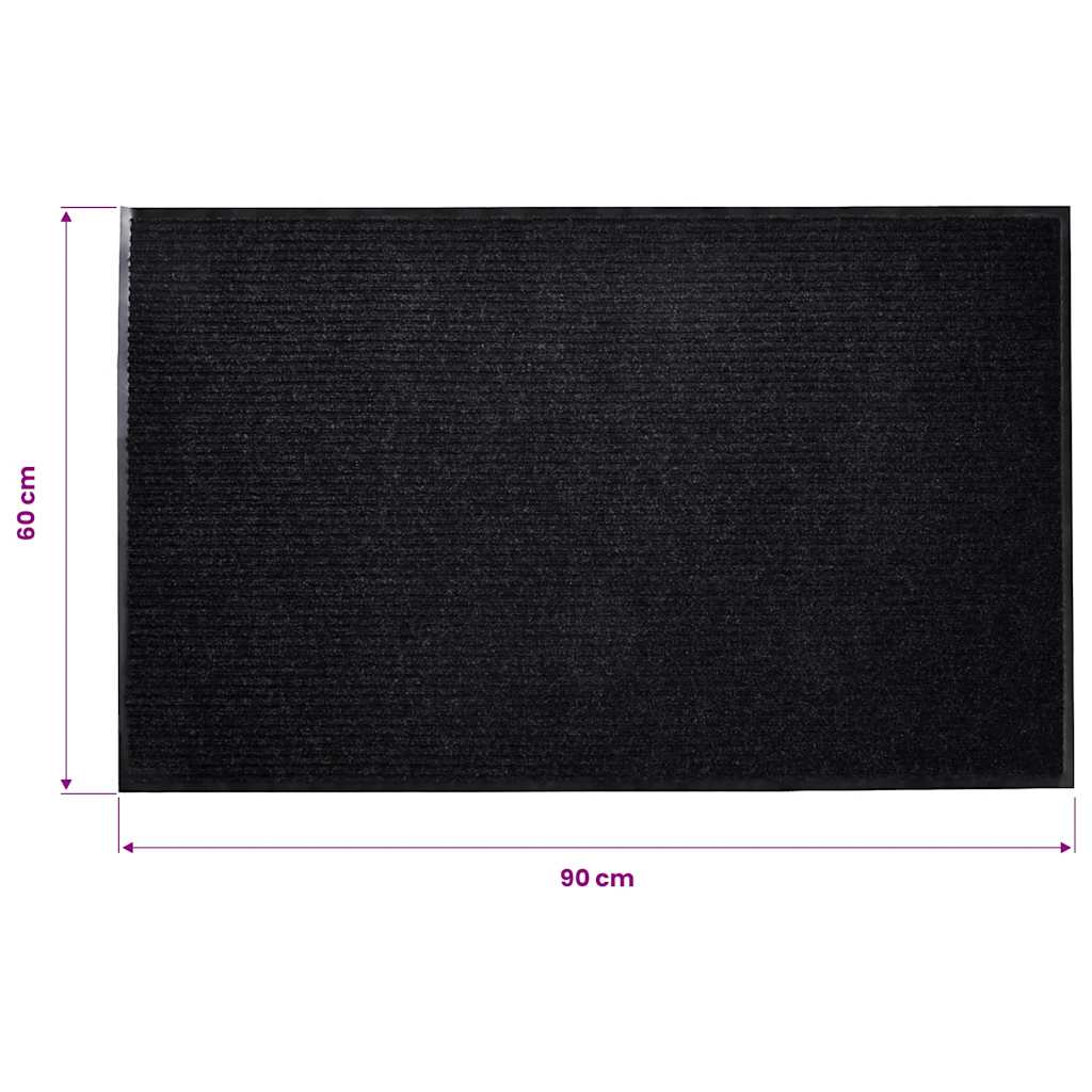 Otirač crni 90 x 60 cm PVC