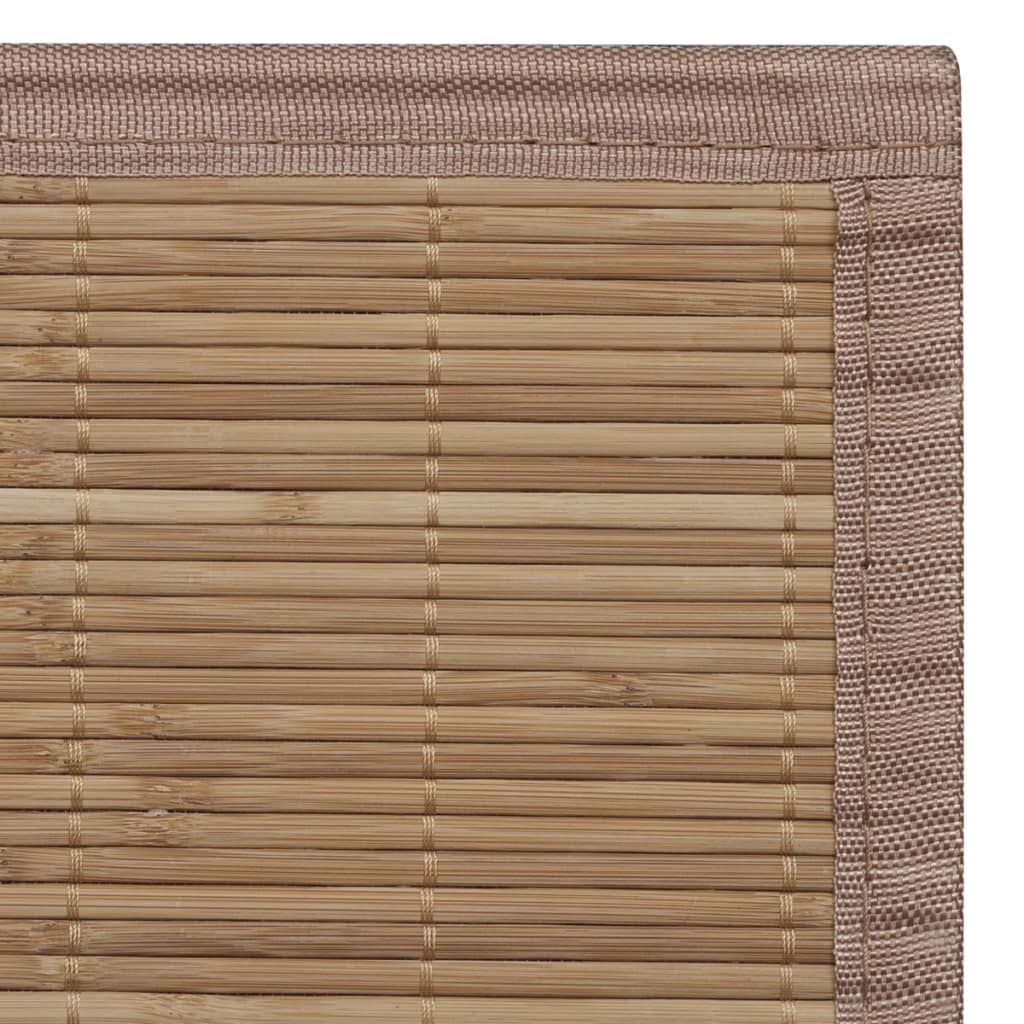 Pravokutni tepih od smeđeg bambusa 80 x 200 cm