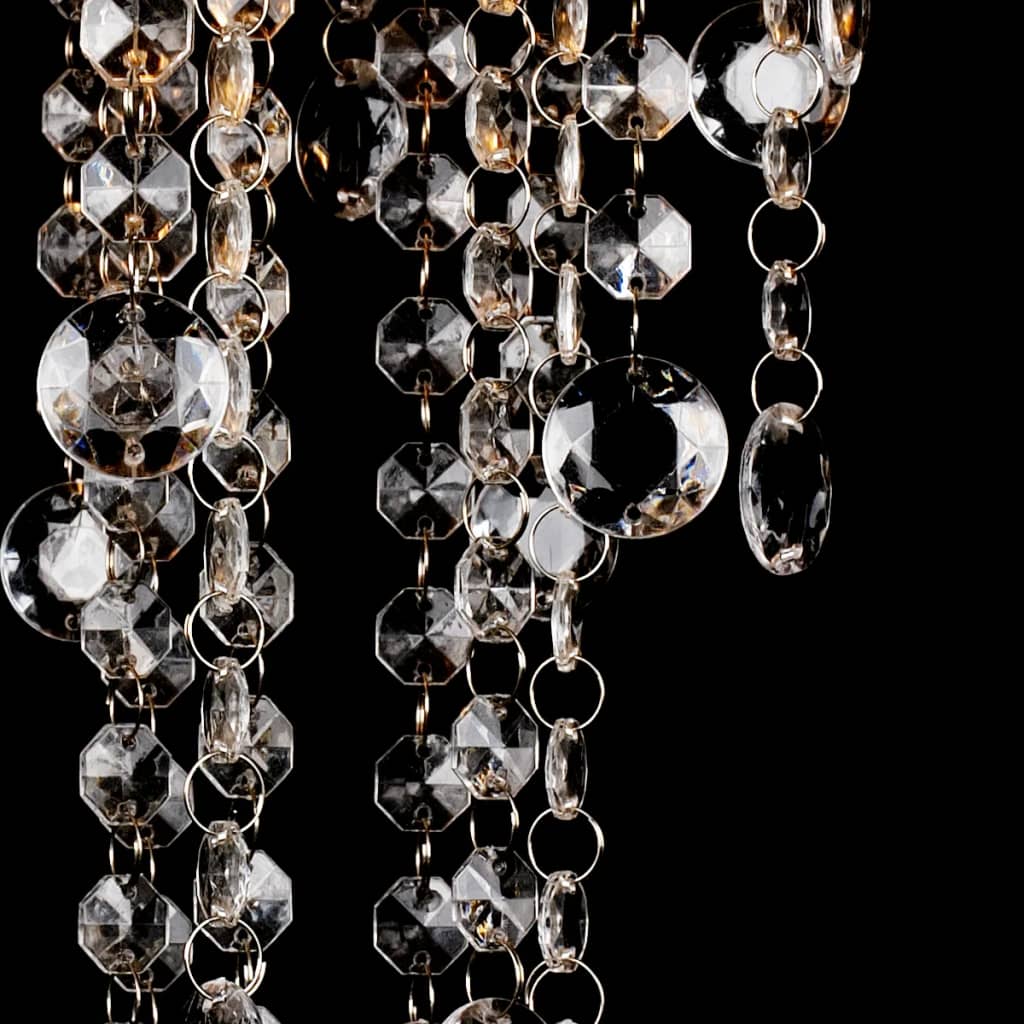 Bijela Metalna Svjetiljka s Kristalnim Perlama