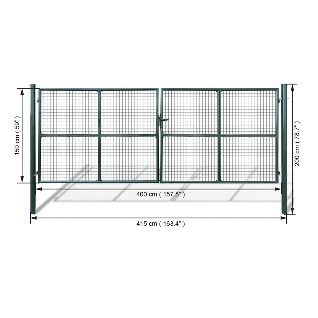 Mrežasta vrtna vrata 400x150 cm